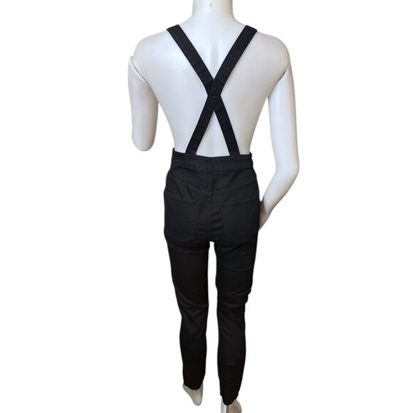 Madewell Black Skinny Overalls: Raw-Hem Edition Cotton Blend Size S Style G8317 - Picture 3 of 8